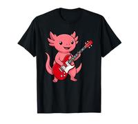 Vintage Axolotl Punk Music Playing Guitar T-Shirt