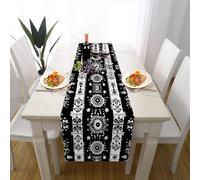 Vintage Aztèque Ethnique Chemin de Table Decoration Mariage, Amérindiens du Sud-Ouest Lavable Décoration de Table Bapteme Mariage Intérieur Anniversaire Fête Décor 50 x 150 cm