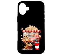 Vintage Baby Girafe Mangeant Snack Popcorn Movie Night Coque pour iPhone 16 Plus
