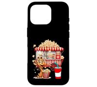 Vintage Baby Girafe Mangeant Snack Popcorn Movie Night Coque pour iPhone 16 Pro