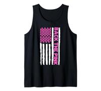 Vintage Back The Pink Warrior Flag Lutte Contre Le Cancer du Sein Débardeur