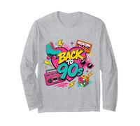 Vintage Back to 90s Cassette Boombox Roller Skate Années 90 Manche Longue