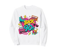 Vintage Back to 90s Cassette Boombox Roller Skate Années 90 Sweatshirt