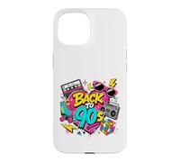 Vintage Back to 90s Retro Cassette Boombox Roller Cube Coque pour iPhone 15
