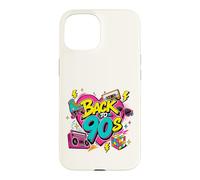 Vintage Back to 90s Retro Cassette Boombox Roller Cube Coque pour iPhone 15
