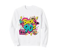 Vintage Back to 90s Retro Cassette Boombox Roller Cube Sweatshirt