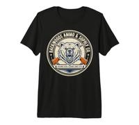 Vintage Backwoods Munitions Roaring Bear Hunter T-Shirt Haut de Gamme