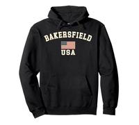 Vintage Bakersfield USA Drapeau USA CA Cool Souvenir Rétro Sweat à Capuche