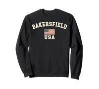 Vintage Bakersfield USA Drapeau USA CA Cool Souvenir Rétro Sweatshirt