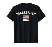 Vintage Bakersfield USA Drapeau USA CA Cool Souvenir Rétro T-Shirt