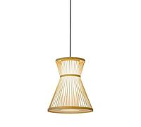 Vintage Bamboo Pendant Light Handmade Natural Rattan Ceiling Lamp Nordic Style Modern Simplicity E27 Lamps Chandelier Bedroom Living Room Cafe Bar Hanging Lamps (35 * 40cm)