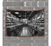 Vintage Bar Decor Vintage Vinyl Heaven: A Nostalgic Look Inside an Antique Record S Tapisserie Cool Things for Your Room Petite tapisserie murale (75 x 100 cm)