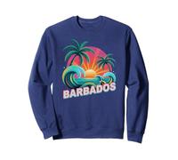 Vintage Barbade Voyage Surf Vacances Assorti Mamans BFF Sweatshirt