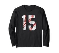 Vintage Baseball Mom #15 Maillot de Baseball Joueur préféré Manche Longue