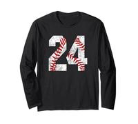 Vintage Baseball Mom #24 Jersey Joueur préféré de Baseball Manche Longue