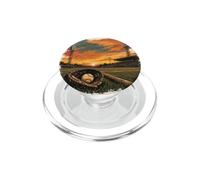 Vintage Baseball Sunset Field Gant et Batte Scène PopSockets PopGrip pour MagSafe