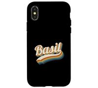 Vintage Basil Personnalisé Nom Basil Coque pour iPhone X/XS