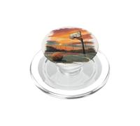 Vintage Basketball Sunset Court Scène Humeur PopSockets PopGrip pour MagSafe