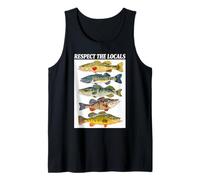 Vintage Bass Fishing Fish Chart Respect The Local Débardeur