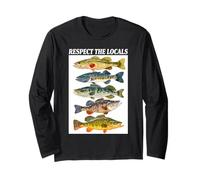 Vintage Bass Fishing Fish Chart Respect The Local Manche Longue
