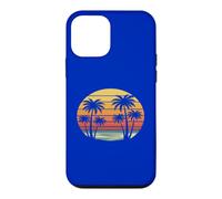 Vintage Beach Palmiers Coucher de Soleil Coque pour iPhone 12 Mini