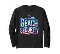 Vintage Beach Security Surf Mermaid Vacation Voyage Manche Longue