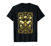 Vintage Bee Floral Cottagecore Aesthetic Gothic Tarot Card T-Shirt