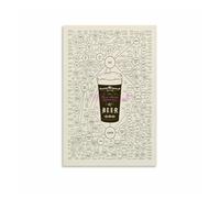 Vintage Beer Chart Poster, The Very Many Varieties of Ale and Lager Styles, Infographic Wall Art for Home Bar, Pub, Tavern Style Decor(Unframed,16x24inch(40x60cm))