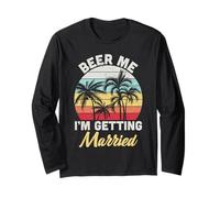 Vintage Beer Me I'm Getting Married Drinking Team Beer Lover Manche Longue