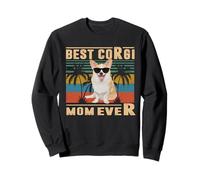 Vintage Best Dog Mom Ever Funny Pembroke Welsh Corgi Dog Dog Sweatshirt