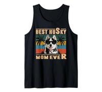 Vintage Best Dog Mom Ever Siberian Husky for Mothers Day Débardeur