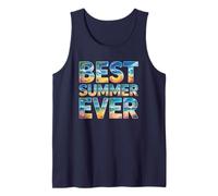 Vintage Best Summer Ever Vacances Voyage Plage Vacay Beach Débardeur