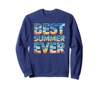 Vintage Best Summer Ever Vacances Voyage Plage Vacay Beach Sweatshirt