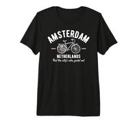 Vintage Bicycle Amsterdam Pays-Bas | Bike Lover T-Shirt Haut de Gamme