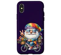 Vintage Bicycle Hippie Accessories for Men with Peace Hand Coque pour iPhone X/XS