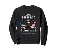 Vintage Bienvenue au drapeau américain du pays Trump Sweatshirt