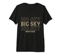 Vintage Big Sky Montana T-Shirt Haut de Gamme