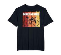 Vintage Bikepacking Graphic Design T-Shirt, Homme Grandes Tailles, Noir, 4X Tall