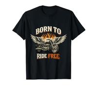Vintage Biker Ailes d'aigle Moto Ride Free T-Shirt