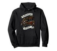 Vintage Biplane Aviator Spirit Retro Airplane Pilot Sweat à Capuche