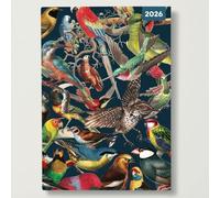 Vintage Birds - Agenda 2026 rembourré Motif rouge-gorge rouge Format A5