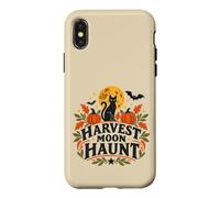 Vintage Black Cats Automne Arts Folkloriques Halloween Coque pour iPhone X/XS