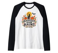 Vintage Black Cats Automne Arts Folkloriques Halloween Manche Raglan