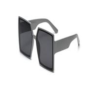 Vintage Black WhiteLadies Trendy Oversized Sun Female Big Frame Shades,(C4 Grey Black)