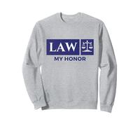 Vintage Bleu Blanc Balance de Justice Droit My Honor Student Sweatshirt