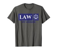 Vintage Bleu Blanc Balance de Justice Droit My Honor Student T-Shirt