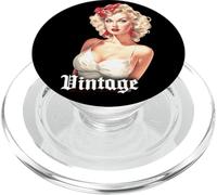 Vintage Blonde Pin-Up Girl x Jolie Fille PopSockets PopGrip pour MagSafe