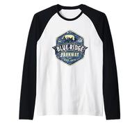 Vintage Blue Ridge Parkway BRP Caroline du Nord et Virginie Manche Raglan