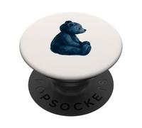 Vintage Blue Teddy Bear Lovers Girl Women PopSockets PopGrip Adhésif