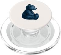 Vintage Blue Teddy Bear Lovers Girl Women PopSockets PopGrip pour MagSafe